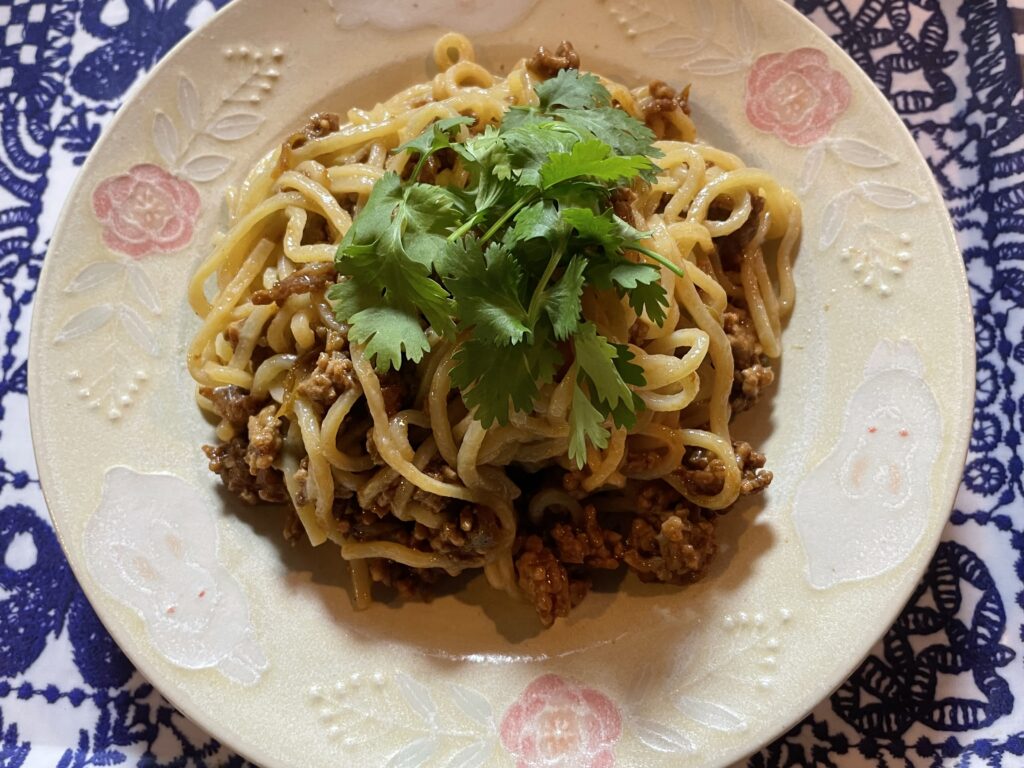 今井亮さんの「エンタ麺」レシピ「汁なし担々麺」を40代主婦が作ってみた写真