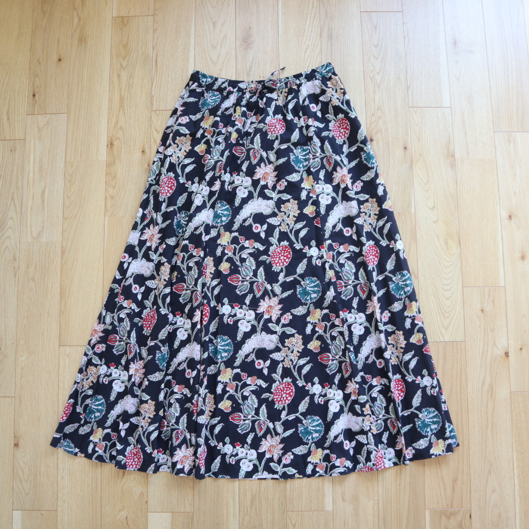 12closet 
美シルエットインドコットン プリントスカート