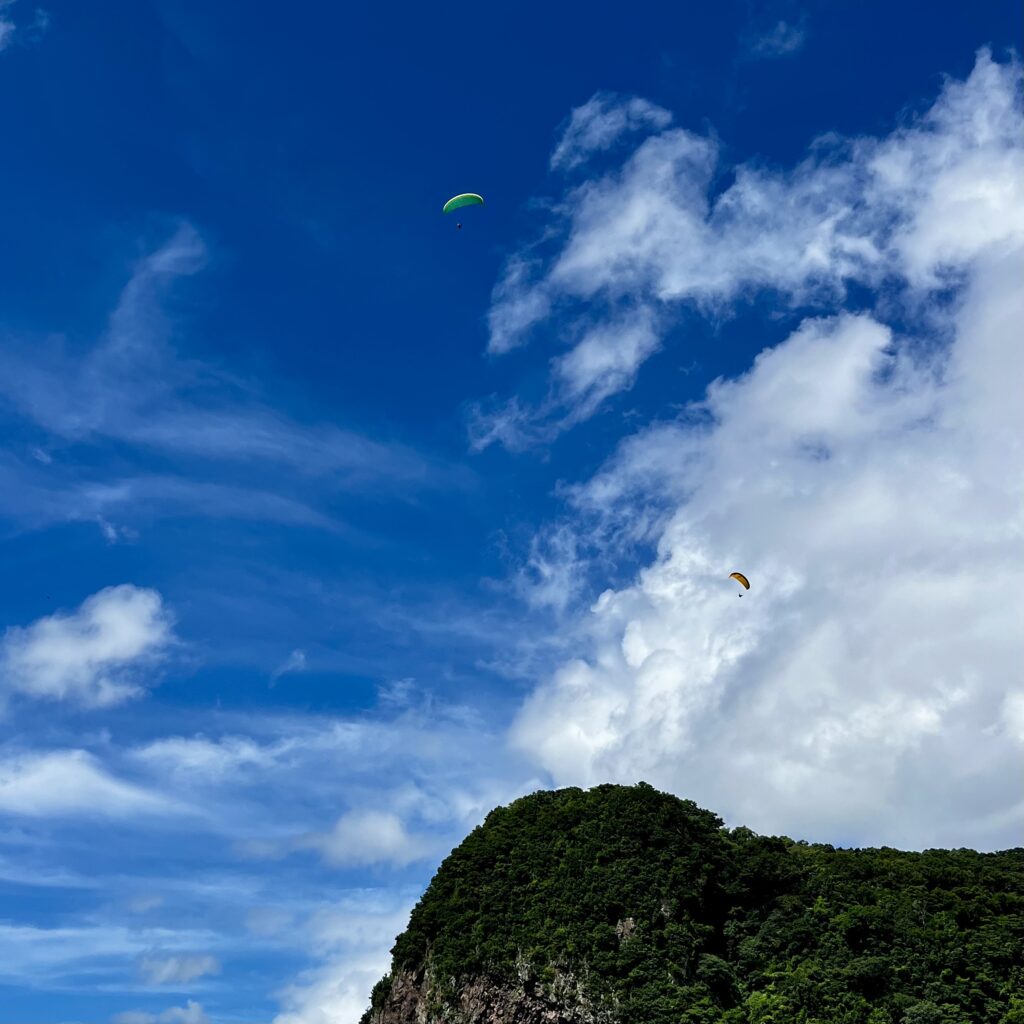 海　パラグライダー