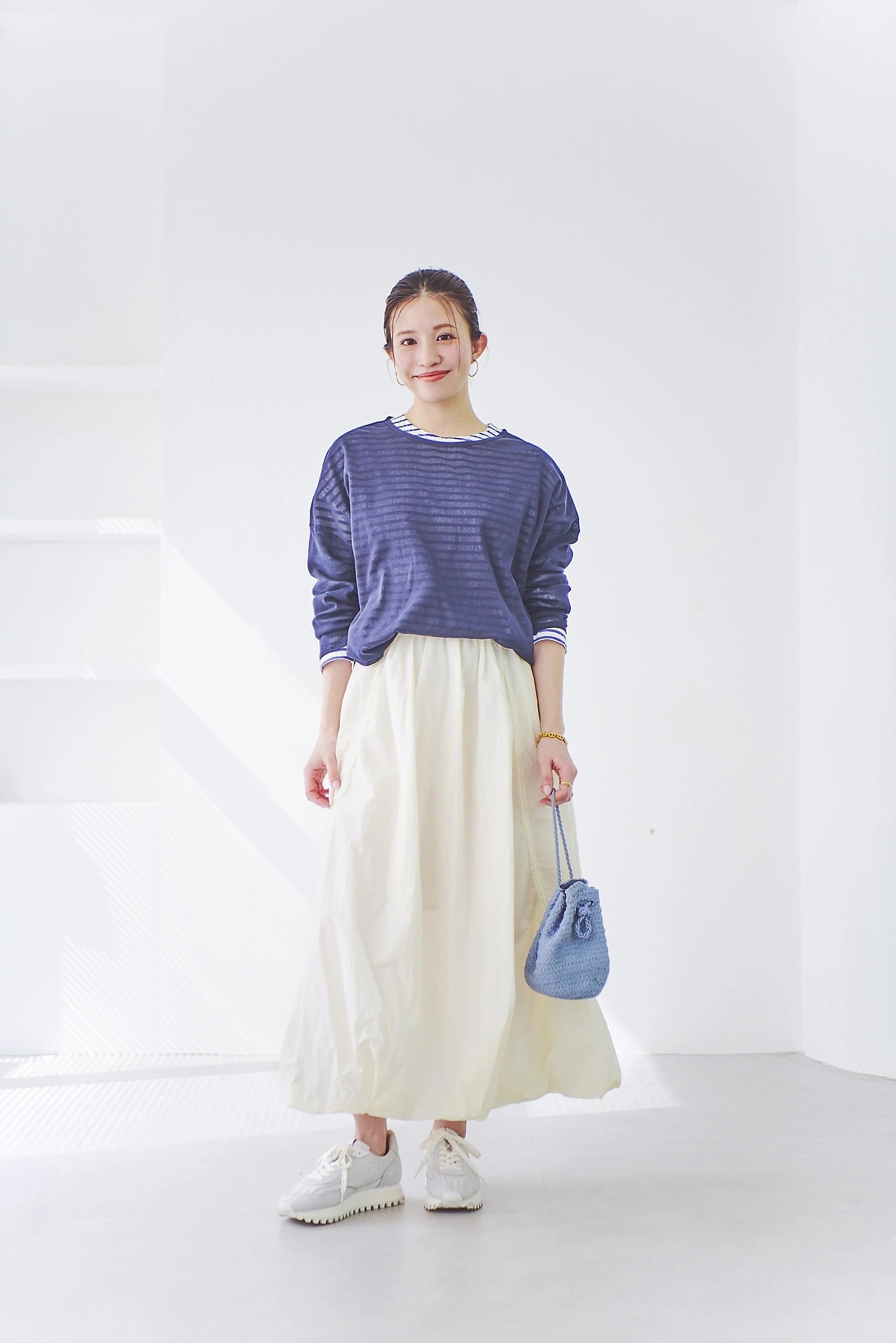 emmi
【洗える】ロゴジャガードゴムドロスト スカート