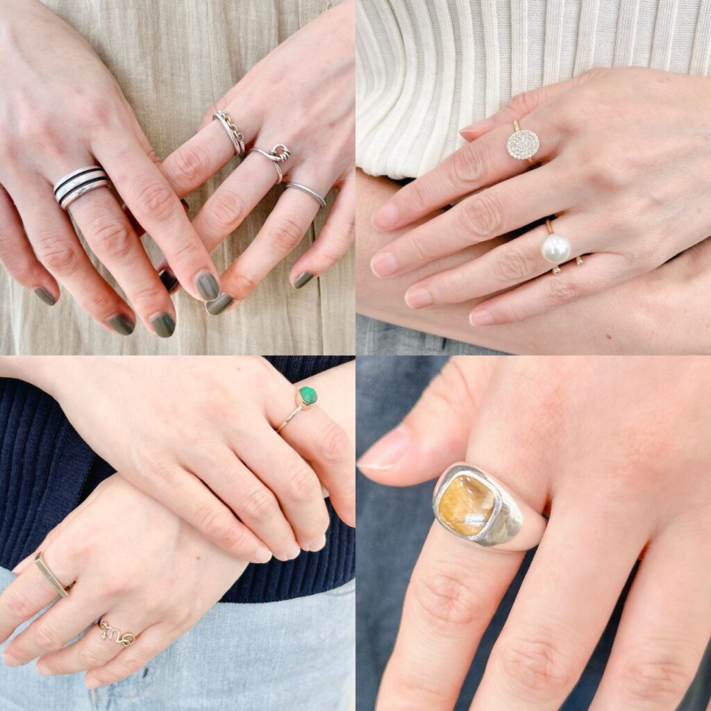LEE編集部エディターの指輪コーデ4人分