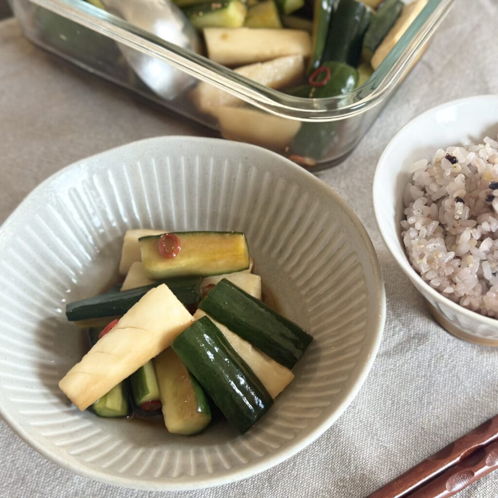 【しらいしのりこさんレシピ】長いもときゅうりの中華漬け