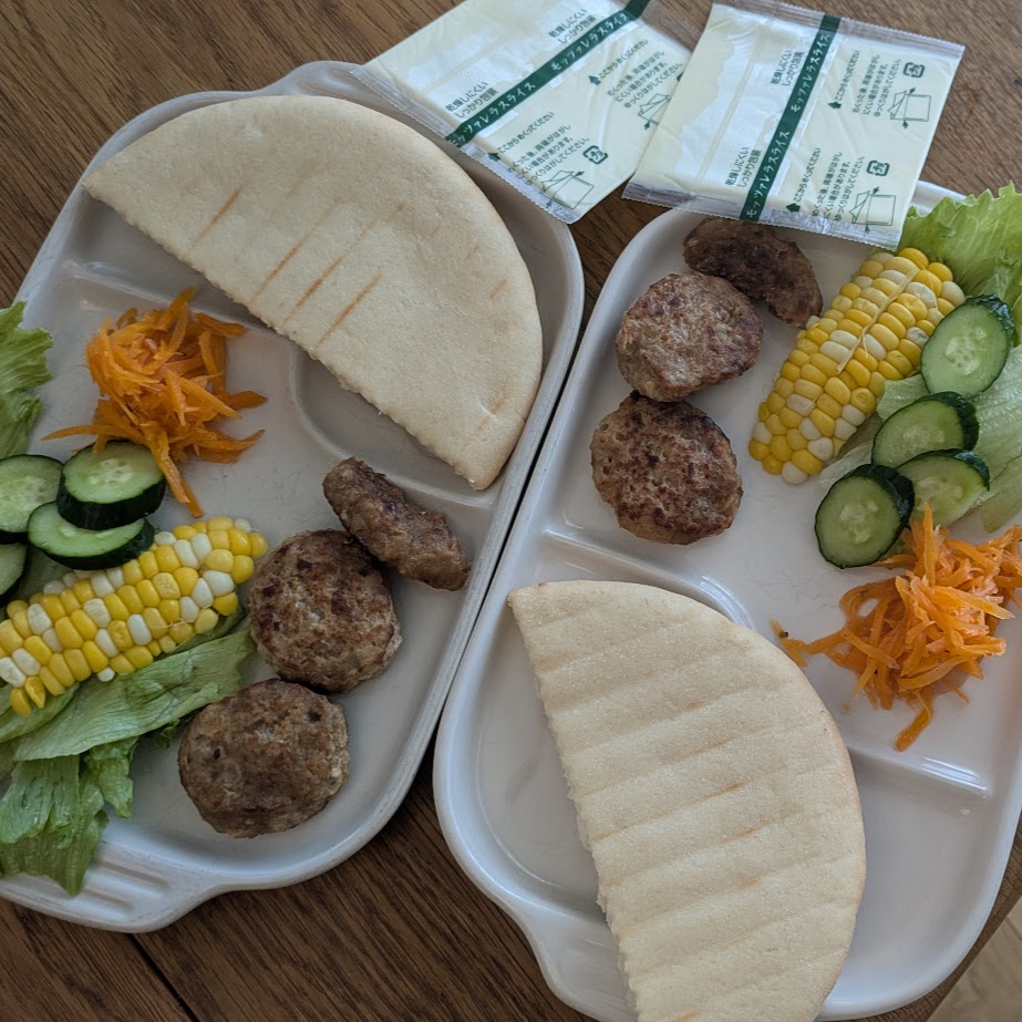 ピタパンサンド　夏休み　おひるごはん