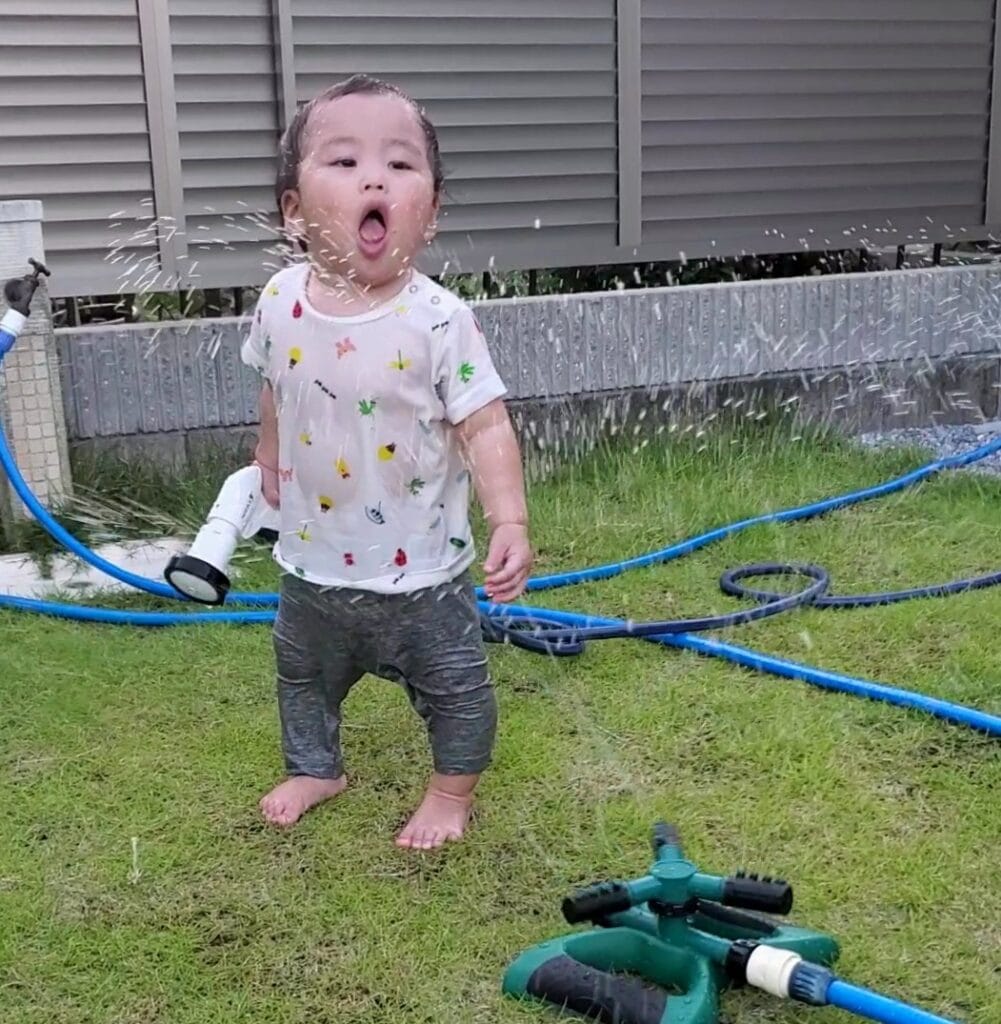 簡易スプリンクラー、芝生の水やり