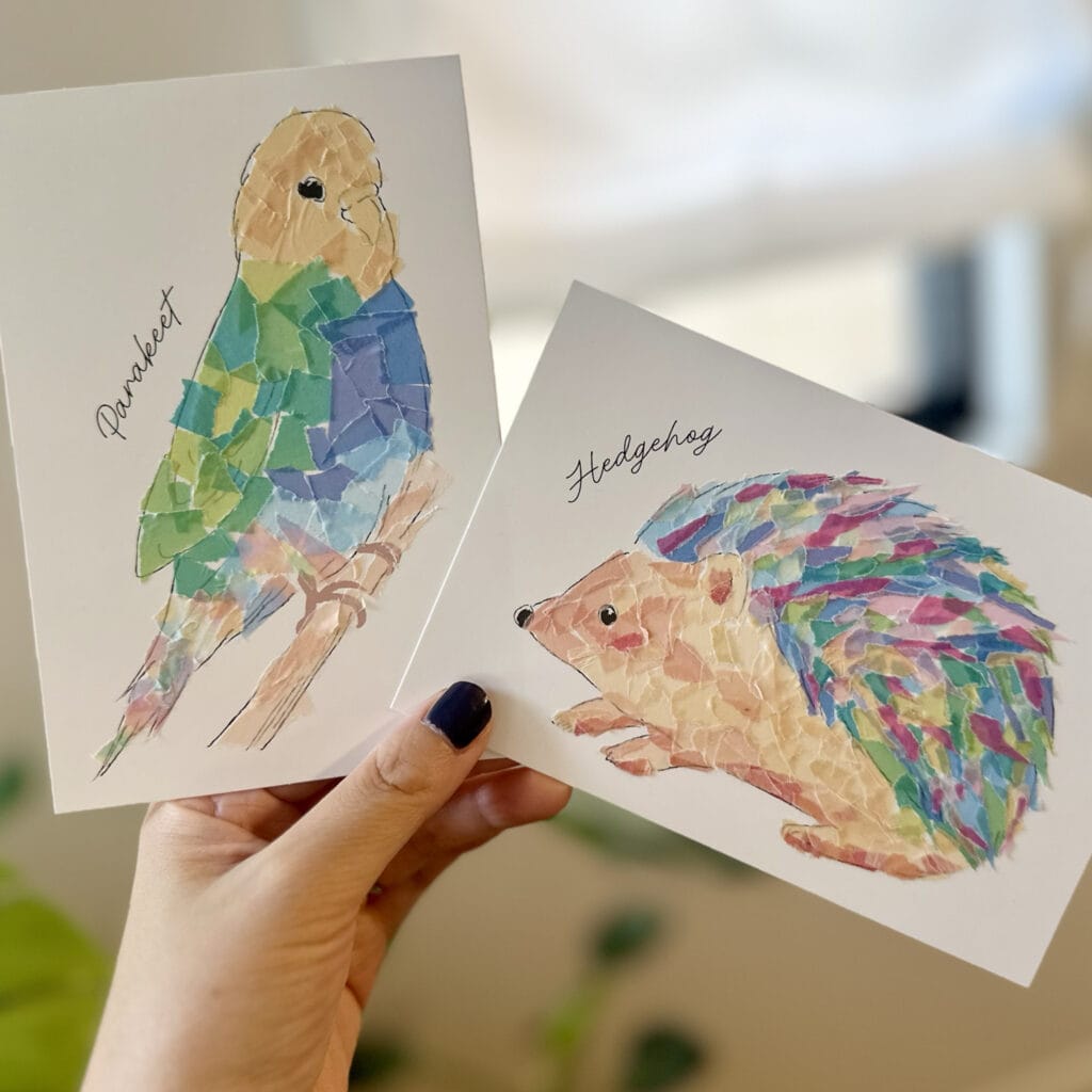 【100均･セリア】シールちぎり絵