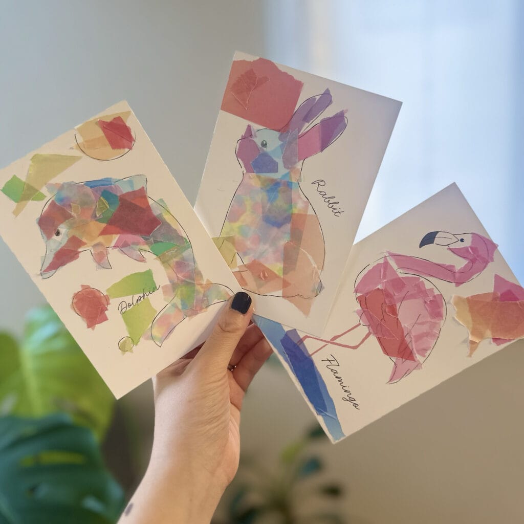 【100均･セリア】シールちぎり絵