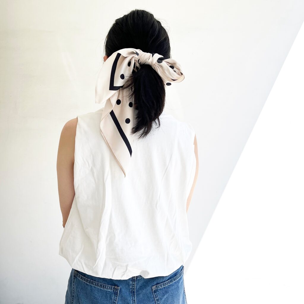 GU スカーフ　かごバッグ