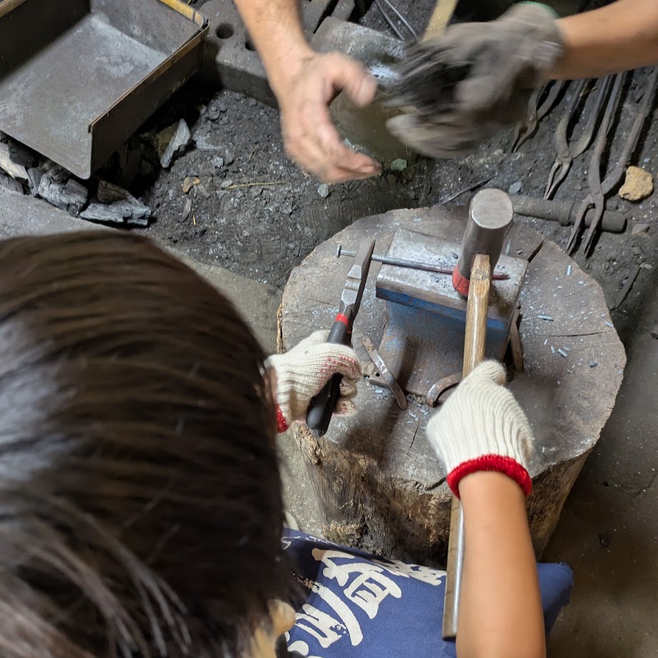 子供鍛冶屋体験　愛知　香嵐渓