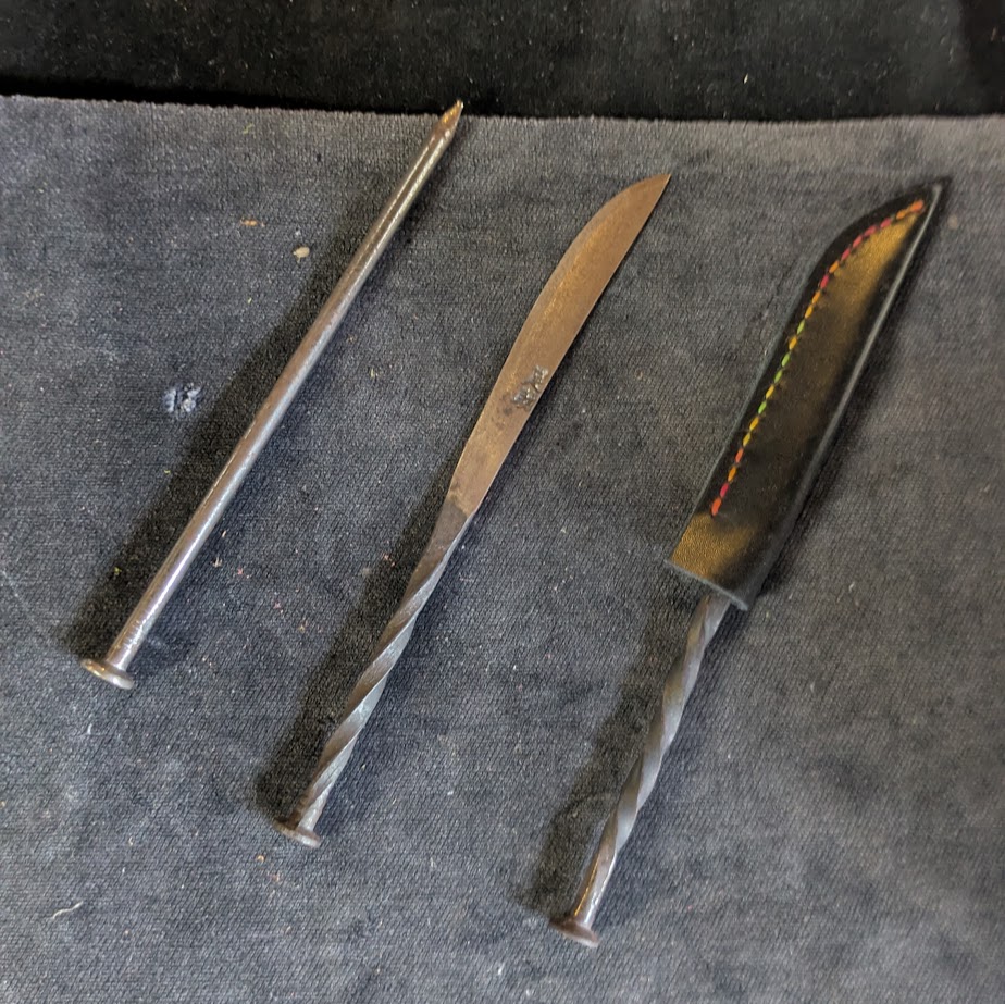 三州足助屋敷　鍛冶屋体験　ペーパーナイフ作り