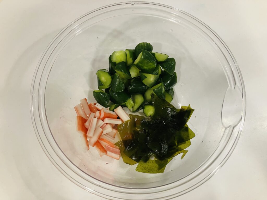 きゅうり
わかめ
カニかま