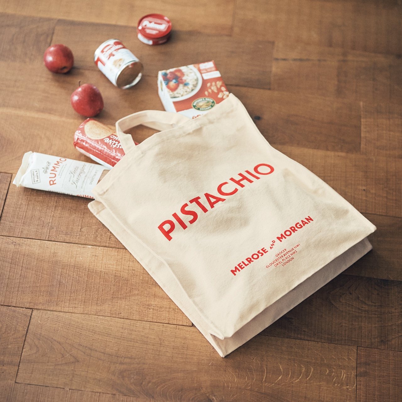 MELROSE AND MORGAN（メルローズ アンド モーガン）キャンバストートバッグ／ショートハンドル