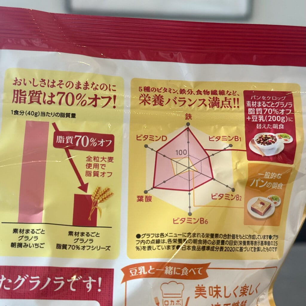 ケロッグの「素材まるごとグラノラ 脂質70%オフ 華やぐフルーティショコラ」