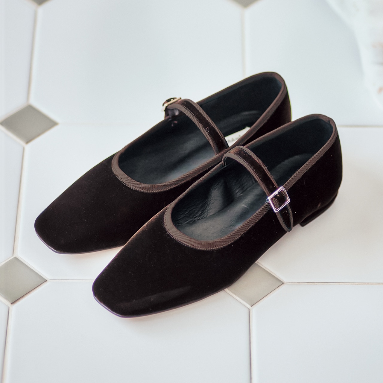 LEE限定 Oblada（オブラダ）OBLADA MARY JANE（VELOR）（ベロアメリージェーンシューズ）