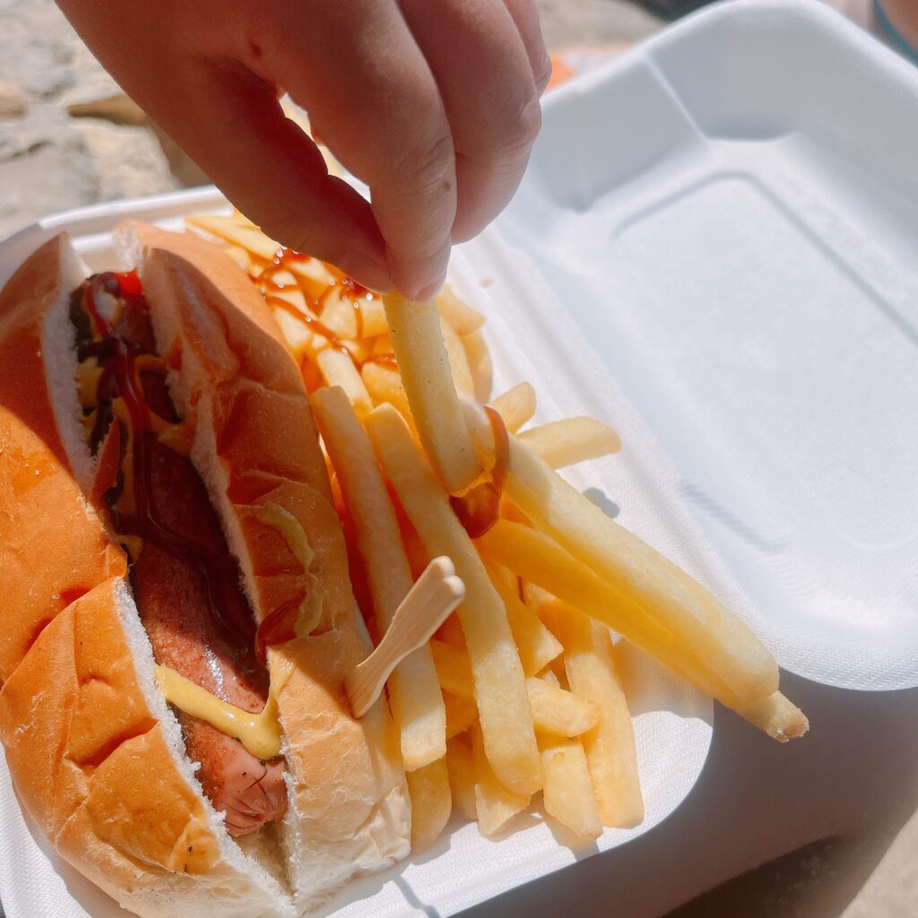 ホットドック　ポテト