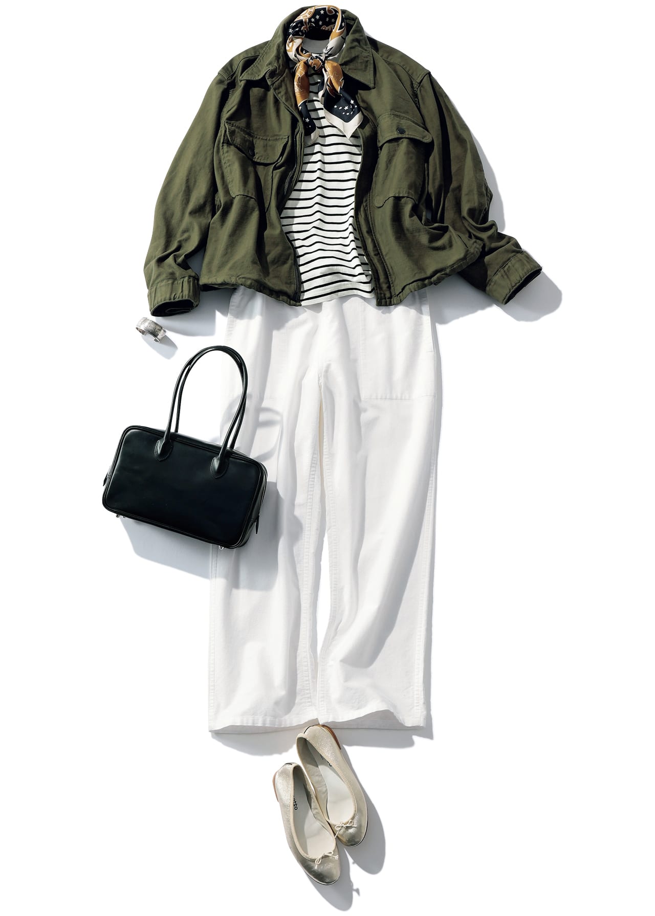 LEE DAYS限定 Oblada（オブラダ）【洗える】MILITARY AVIATOR JACKETとOblada（オブラダ）STEADY BAGと-M-〔medium〕（ミディアム）【洗える】コットンネルパンツNellのコーデ