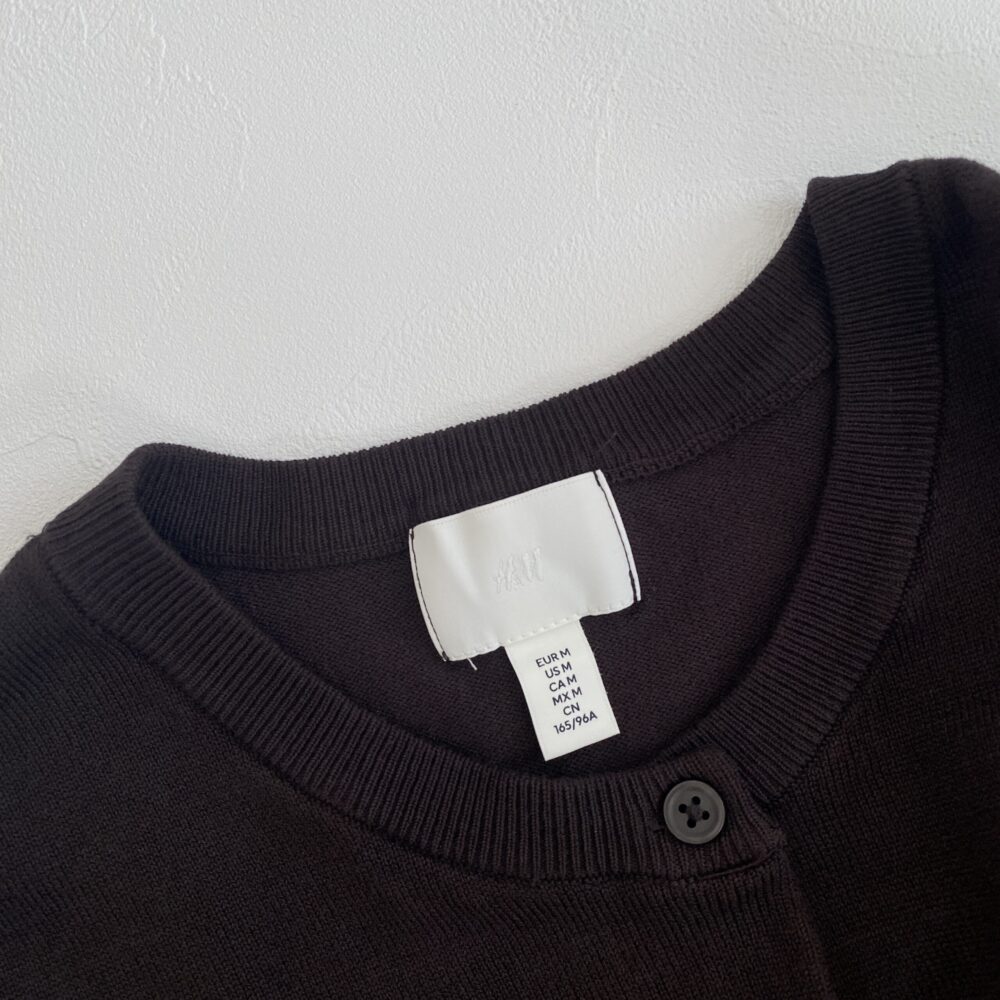 H&M ファインニットカーディガン　タグ