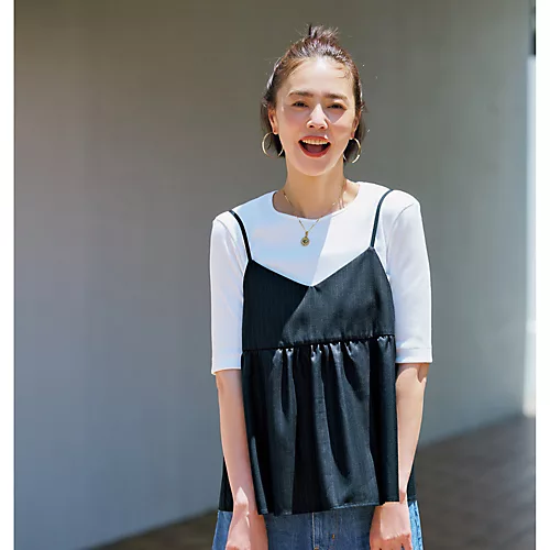 LEE掲載/モデルサイズ：166cm/着用サイズ：F