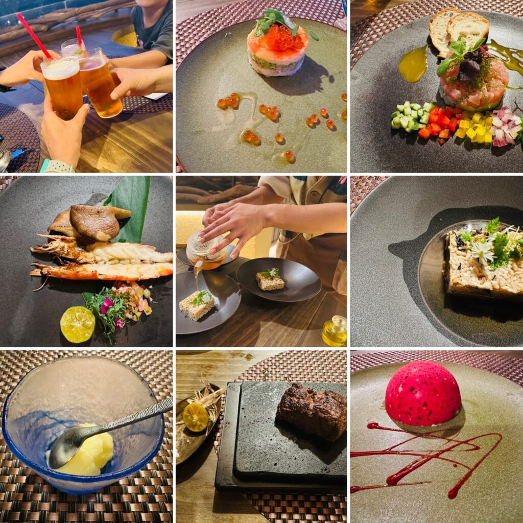 ジャングリア「PANORAMA DINING」の料理