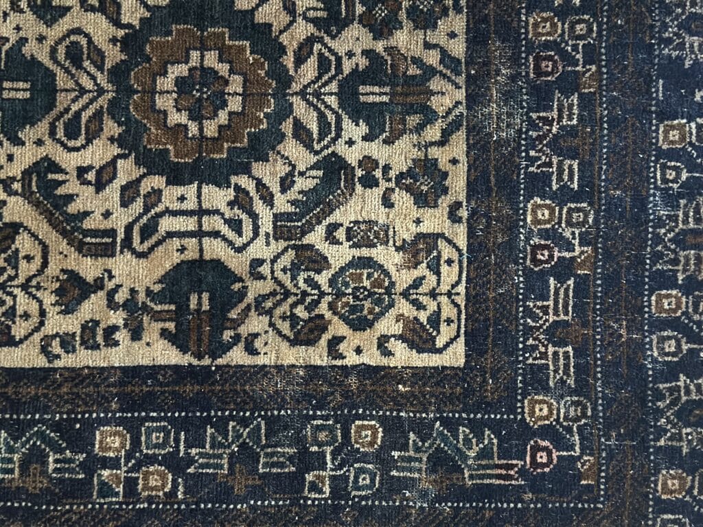 北欧ヴィンテージ　キリムラグ　北欧インテリア