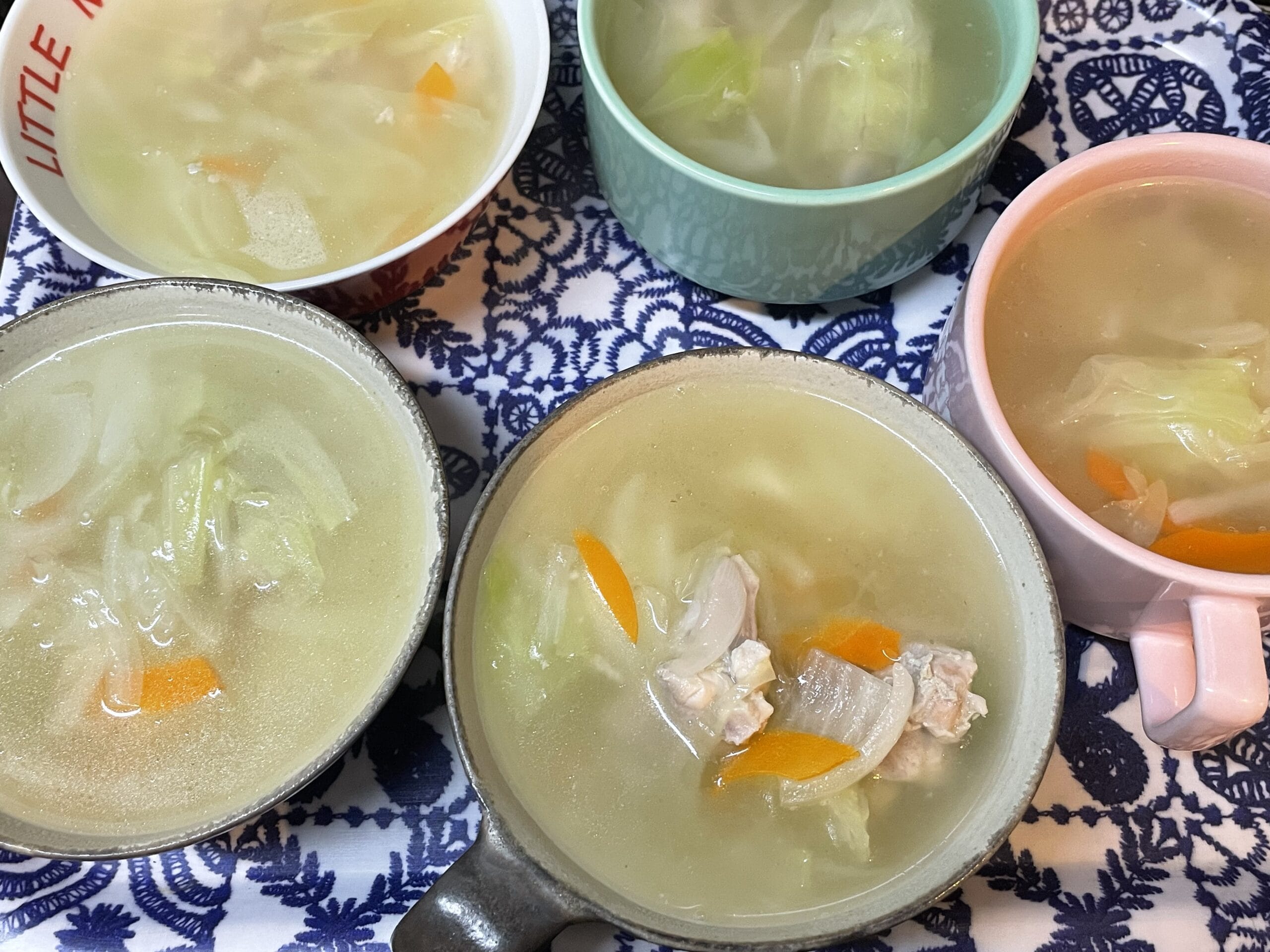 コウケンテツさんのレシピ「鶏とキャベツのスープ」を40代主婦が作ってみた写真。夏休み終盤。