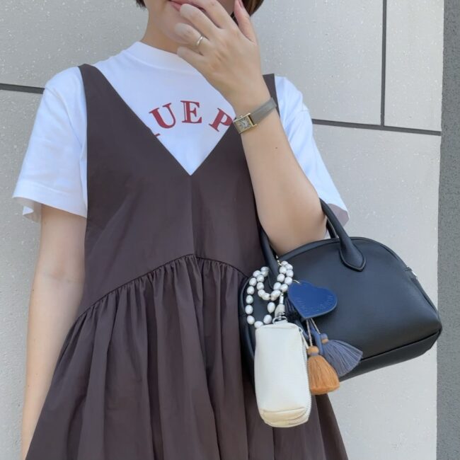 MAQWEL(マクウェル)のソフトタフタワンピース