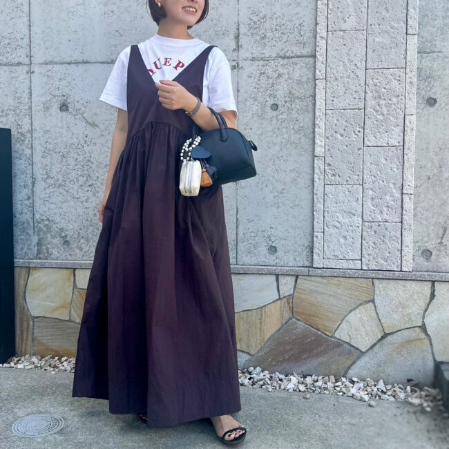 MAQWEL(マクウェル)のソフトタフタワンピース