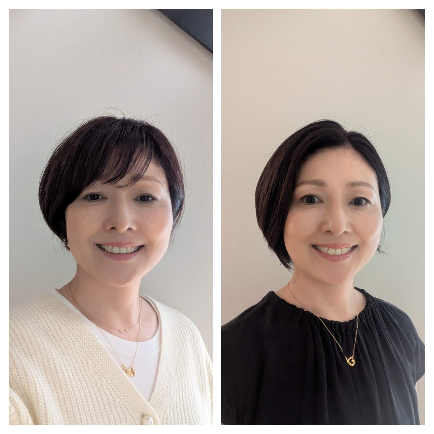 前髪なし、ありヘアカット