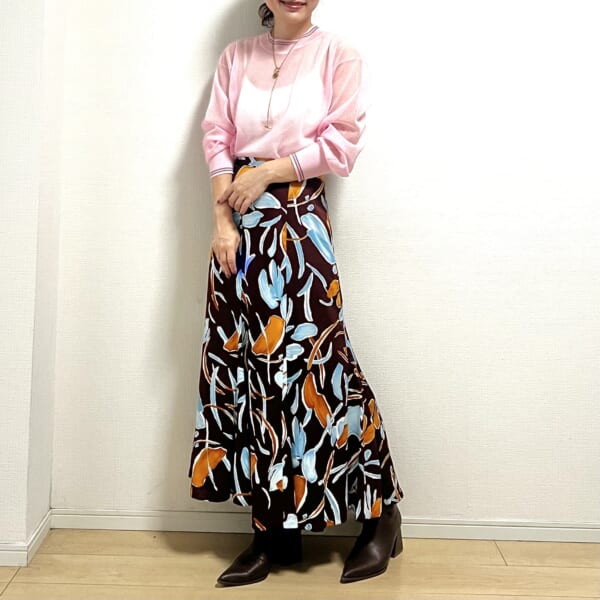 ファッション　コーデ　ブラウン