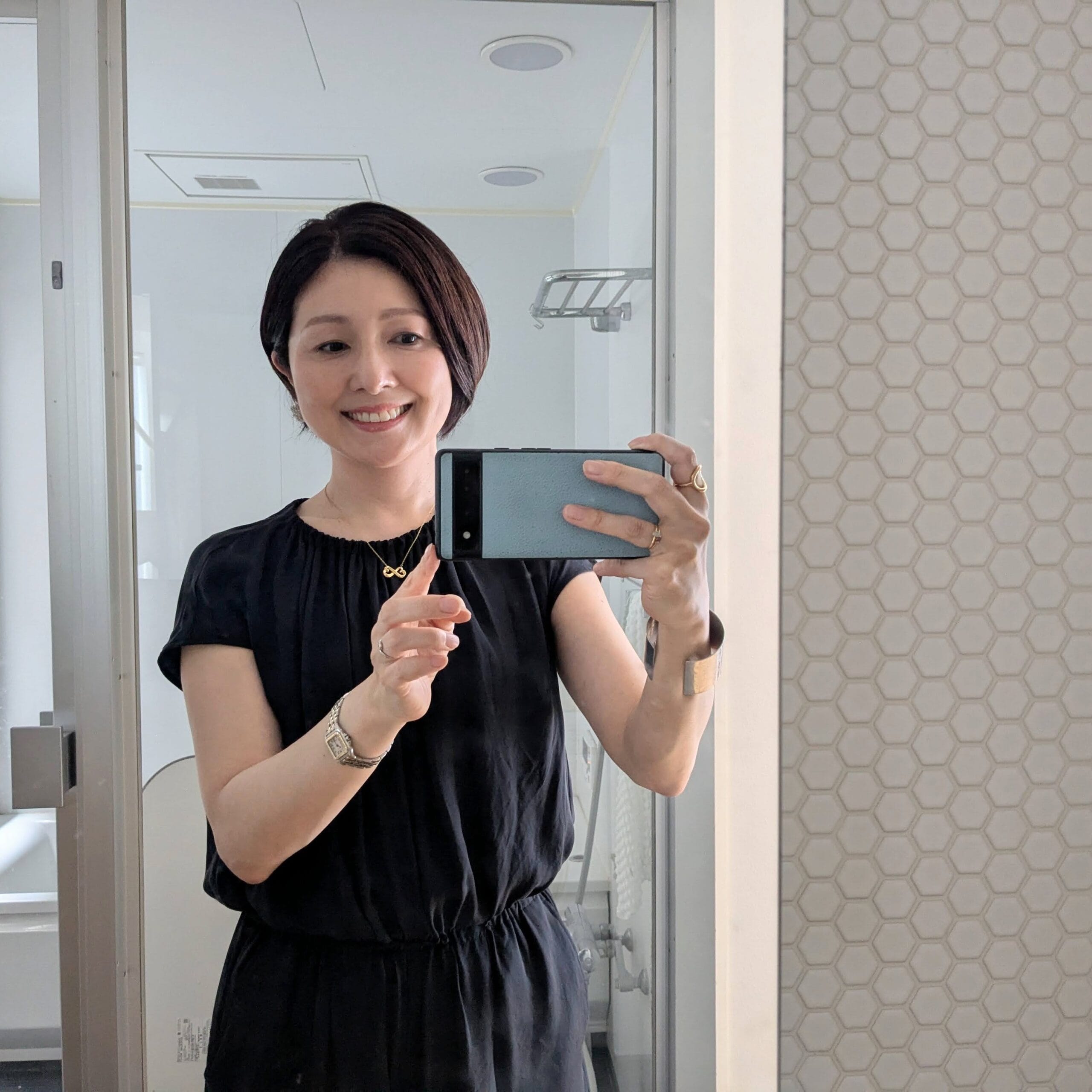 ヘアカット正面から