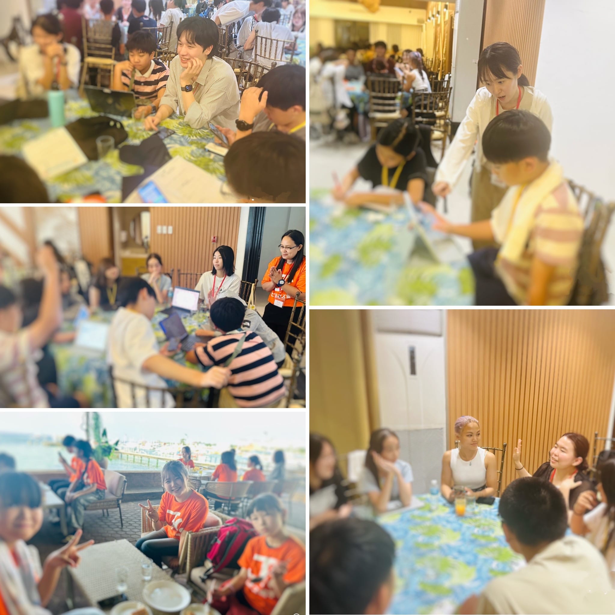 メンターと子どもたちが話してる様子