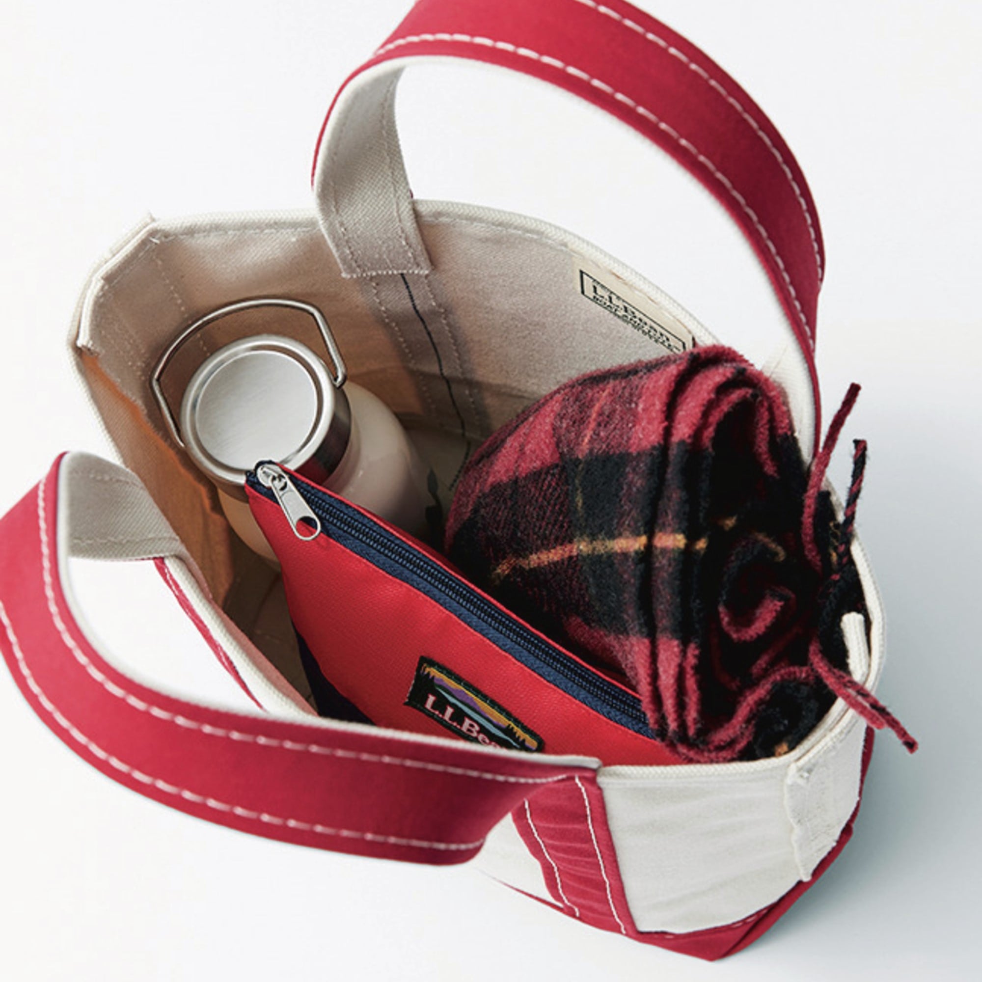 L.L.Beanバイカラーポーチをトートバッグにバッグインポーチとして入れたところ