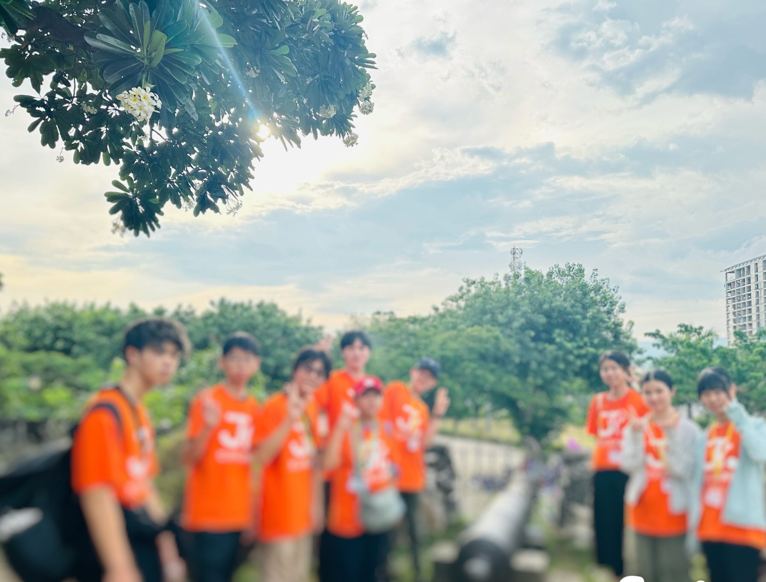 セブ島の観光地で友達同士で撮影した記念写真