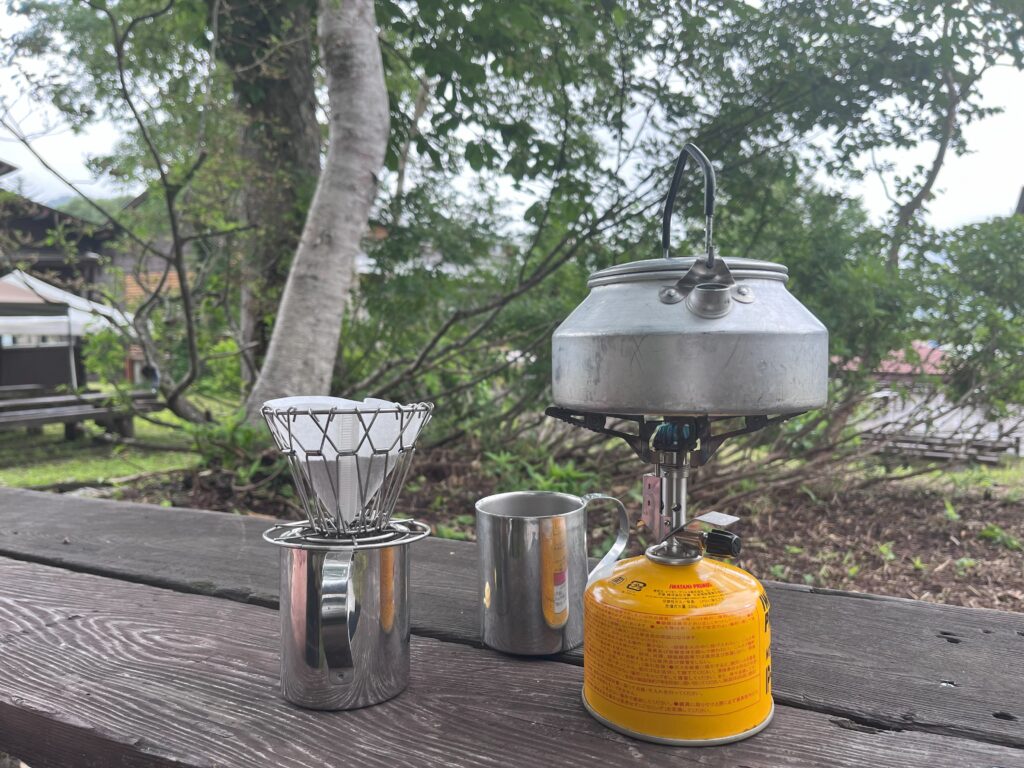 尾瀬ヶ原トレッキング　アウトドアコーヒー