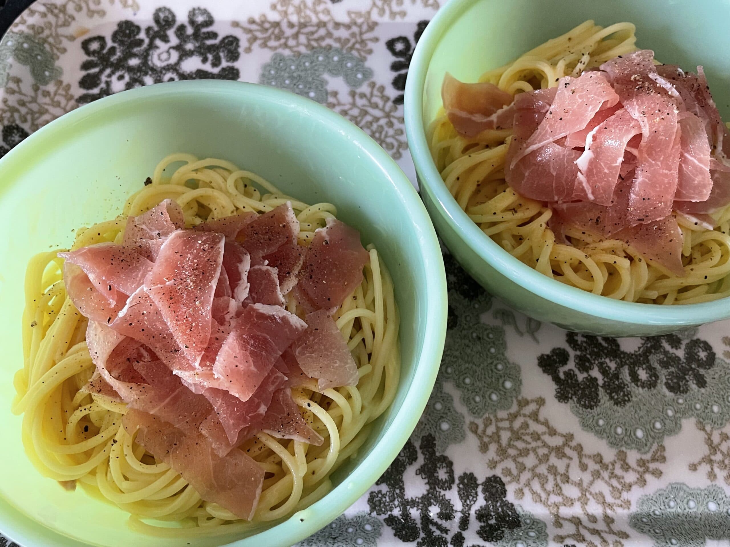 長谷川あかりさんのレシピ「フライパンいらずカルボナーラ」を40代主婦が作ってみた写真【その2】