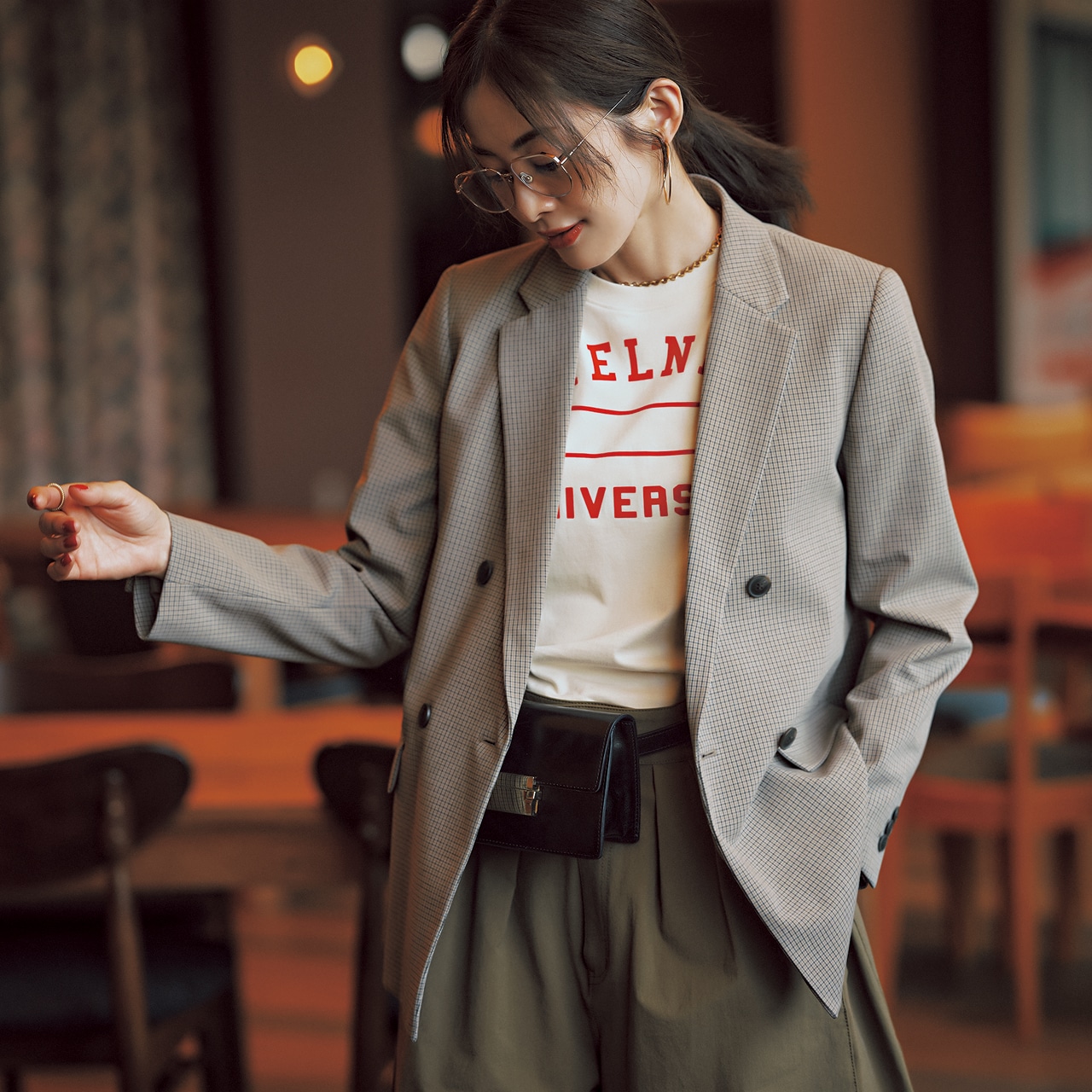 ユニクロ ジャケットコーデ 高垣麗子さん