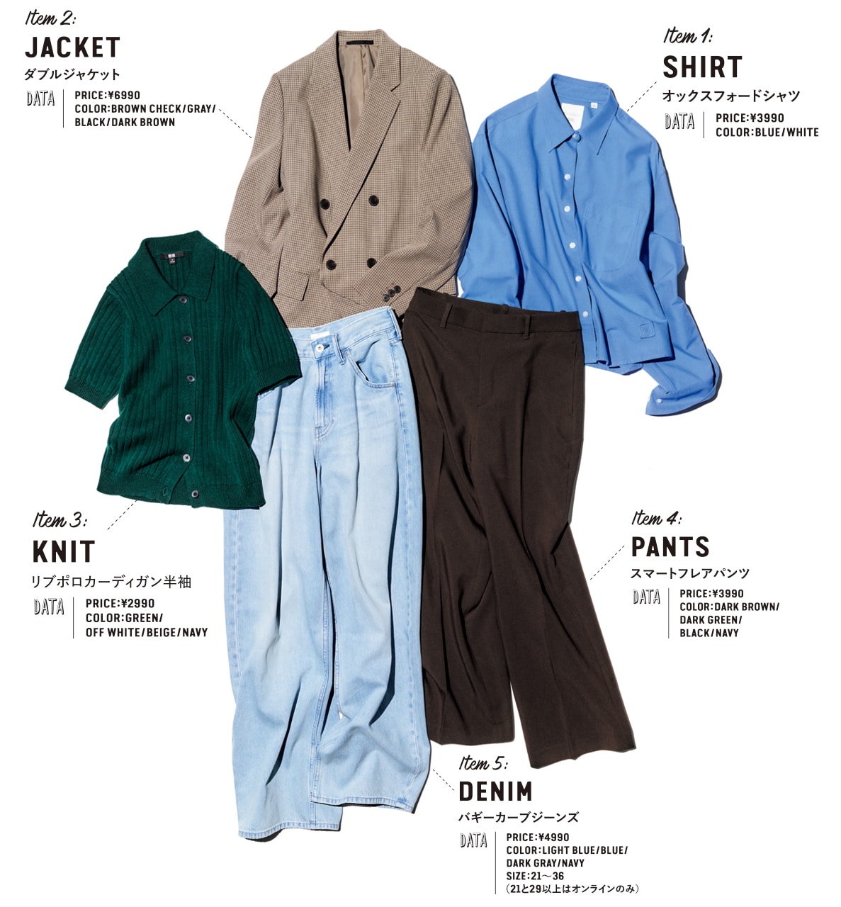 サイズ展開＆カラバリも豊富！ 「ユニクロ５大最旬服」