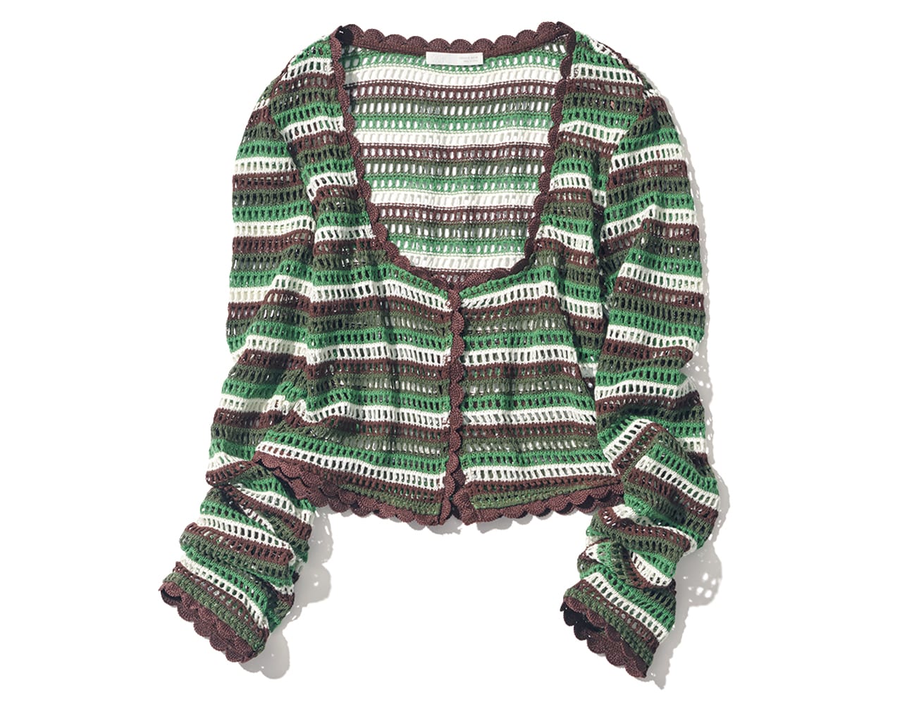 クロシェ編みのカーディガン