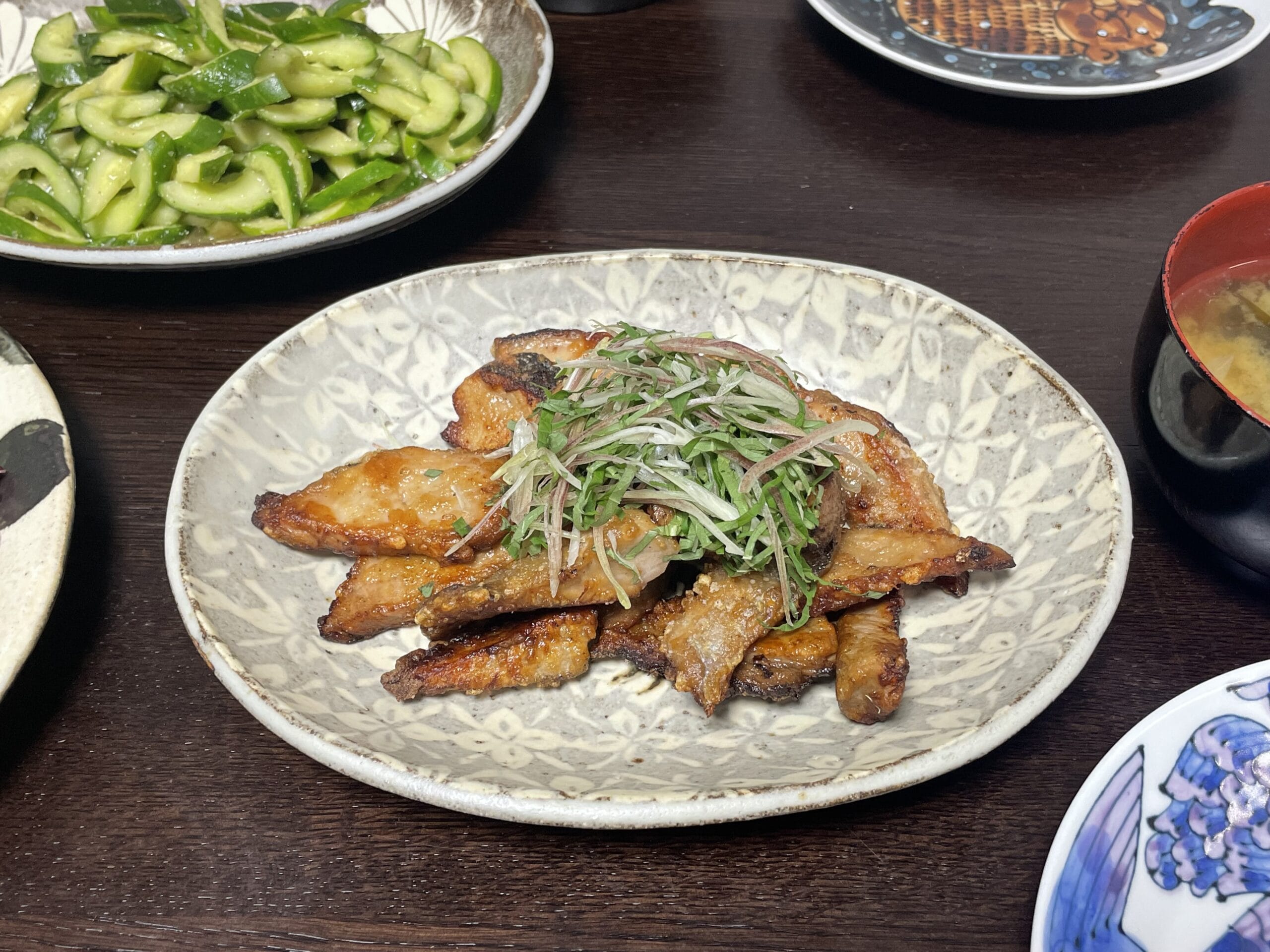 本多理恵子さんのレシピ「カツオの刺身の竜田揚げ」を40代主婦が作ってみた写真。