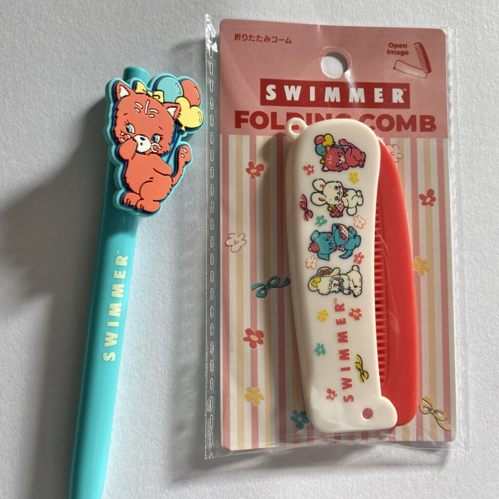 スイマー折りたたみコームとボールペン
