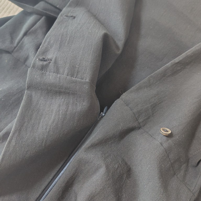 手づくりオールインワンのコンシールファスナー部分