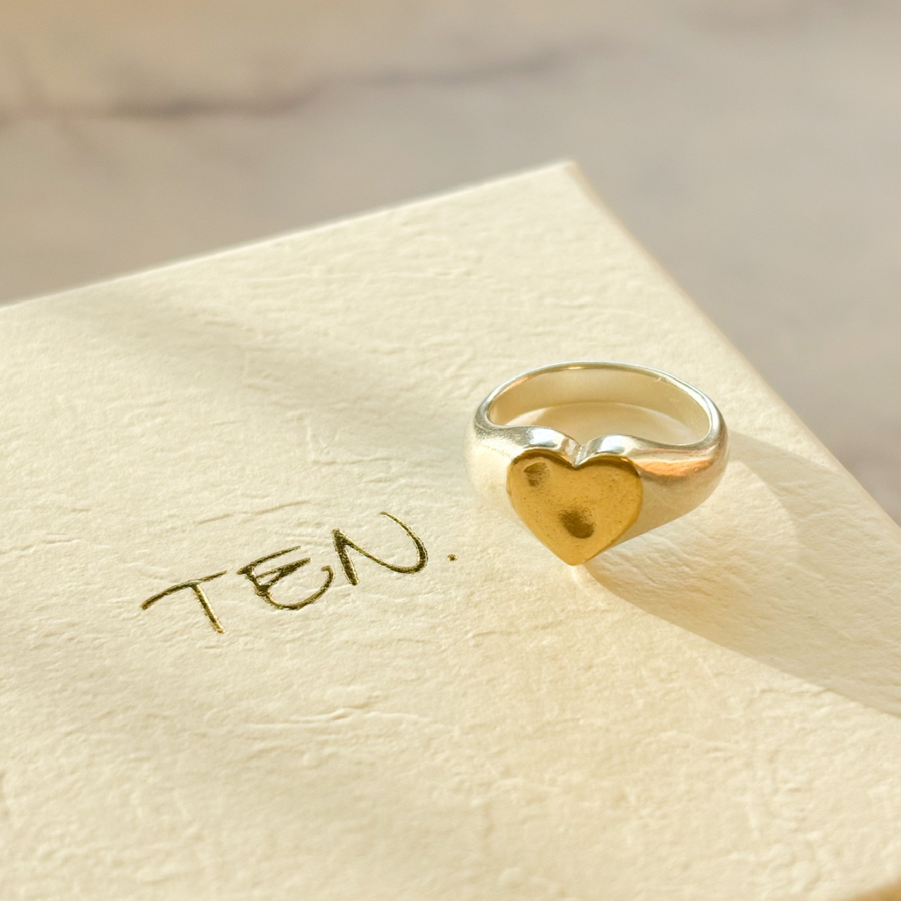 なべ/TEN./ハートシグネットリング/15号 ハートシグネットリング SV