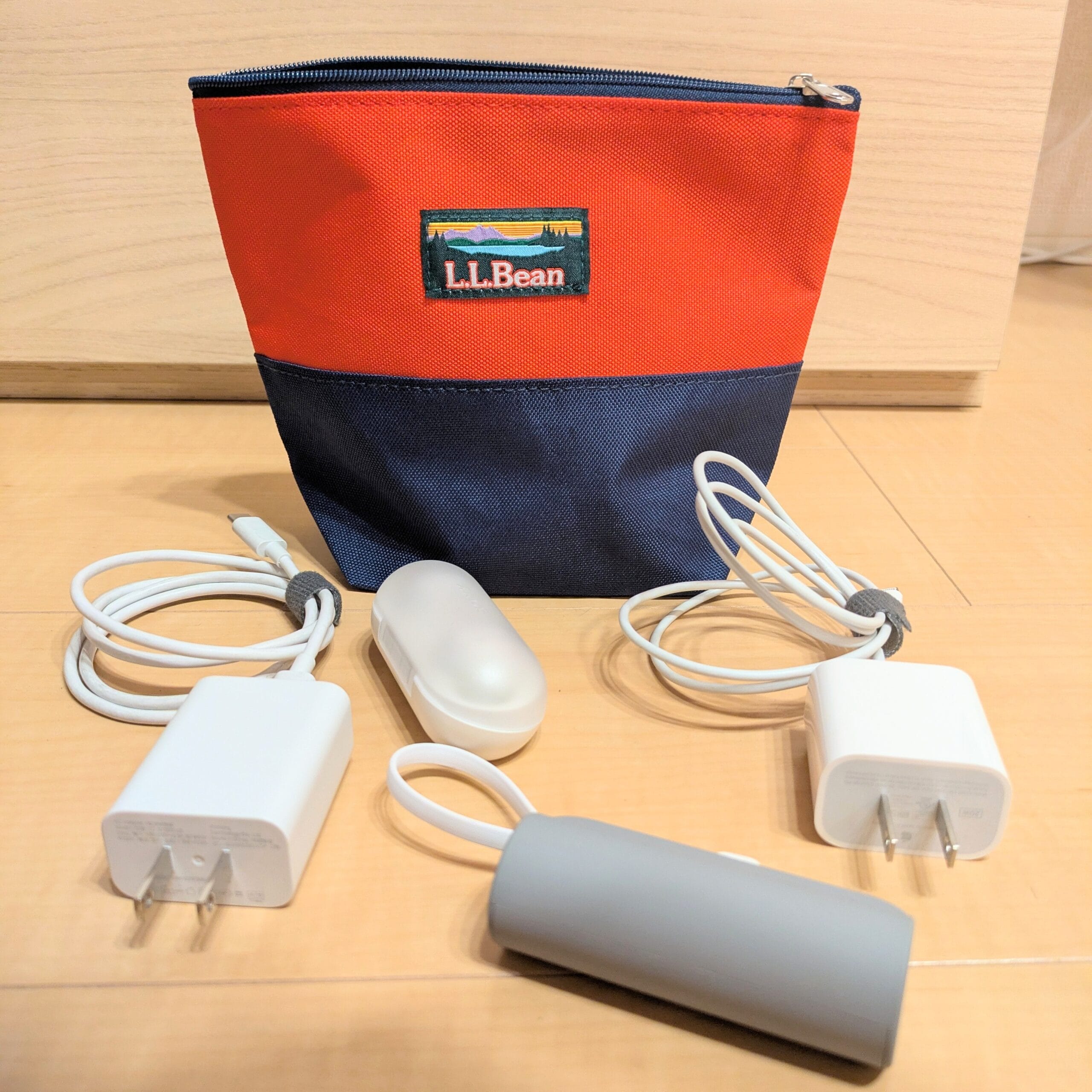 2025年LEE10月号特別付録「L.L.Bean バイカラーポーチ」とコード類