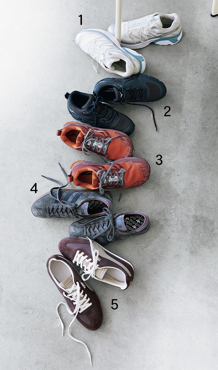 1. Ron Herman×SALOMON

2. MIZUNO FOR MARGARET HOWELL

3. Altra × and wander

4. adidas originals for JS TOBACCO

5. PUMA × green label relaxing