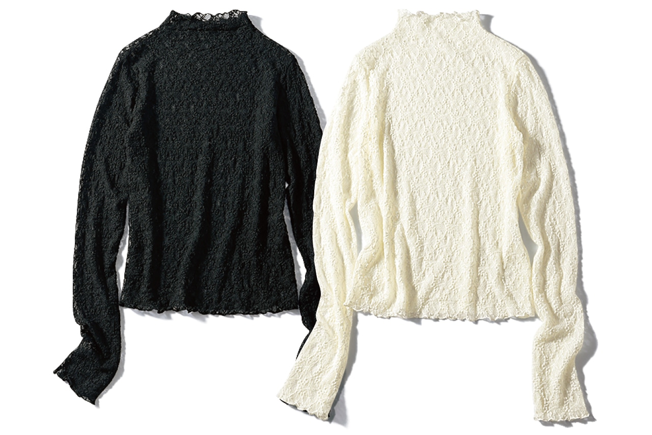 12closet（トゥエルブクローゼット）【洗える】総レースジャージートップス