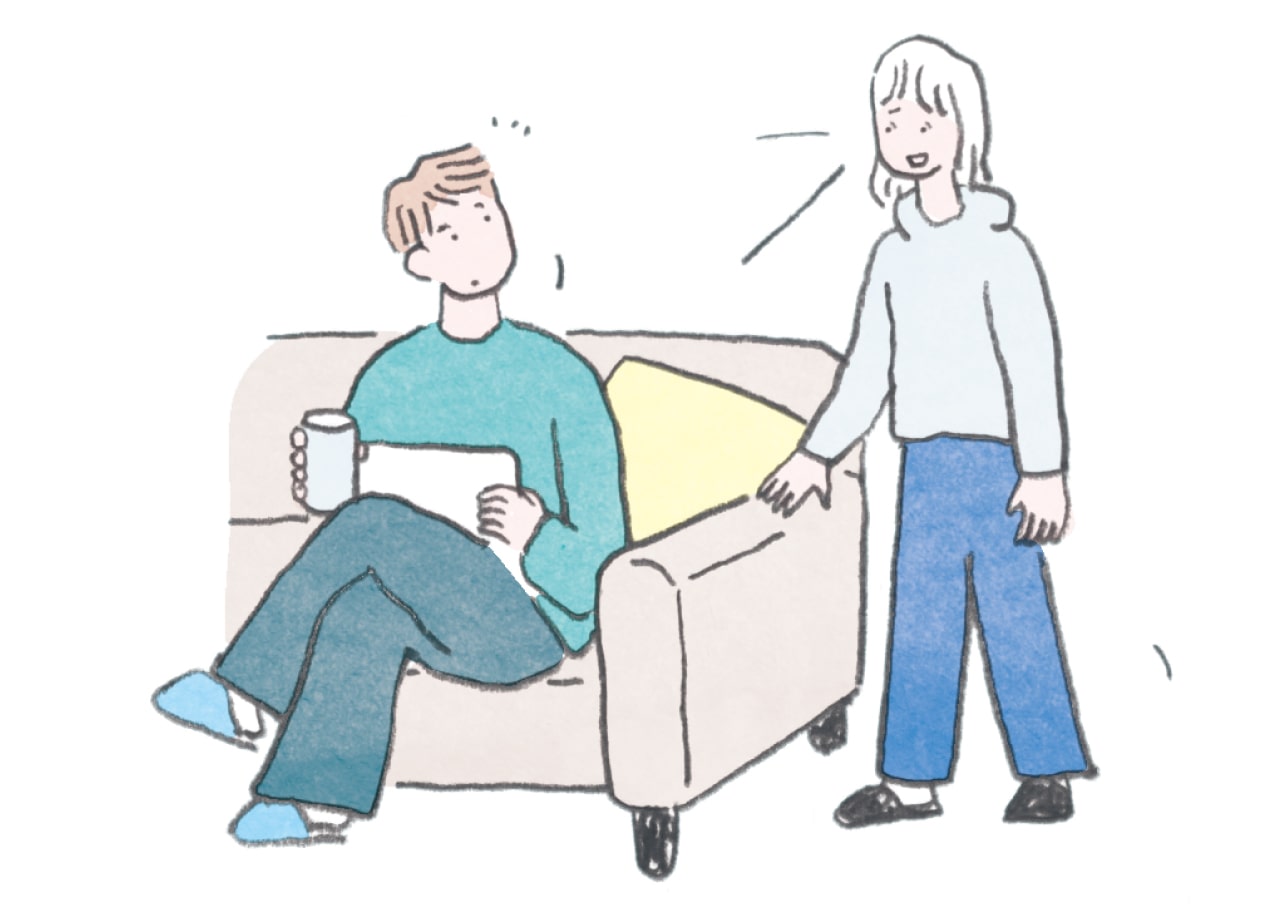 夫にも子どもの状況を少しずつ伝えて、協力体制を作る