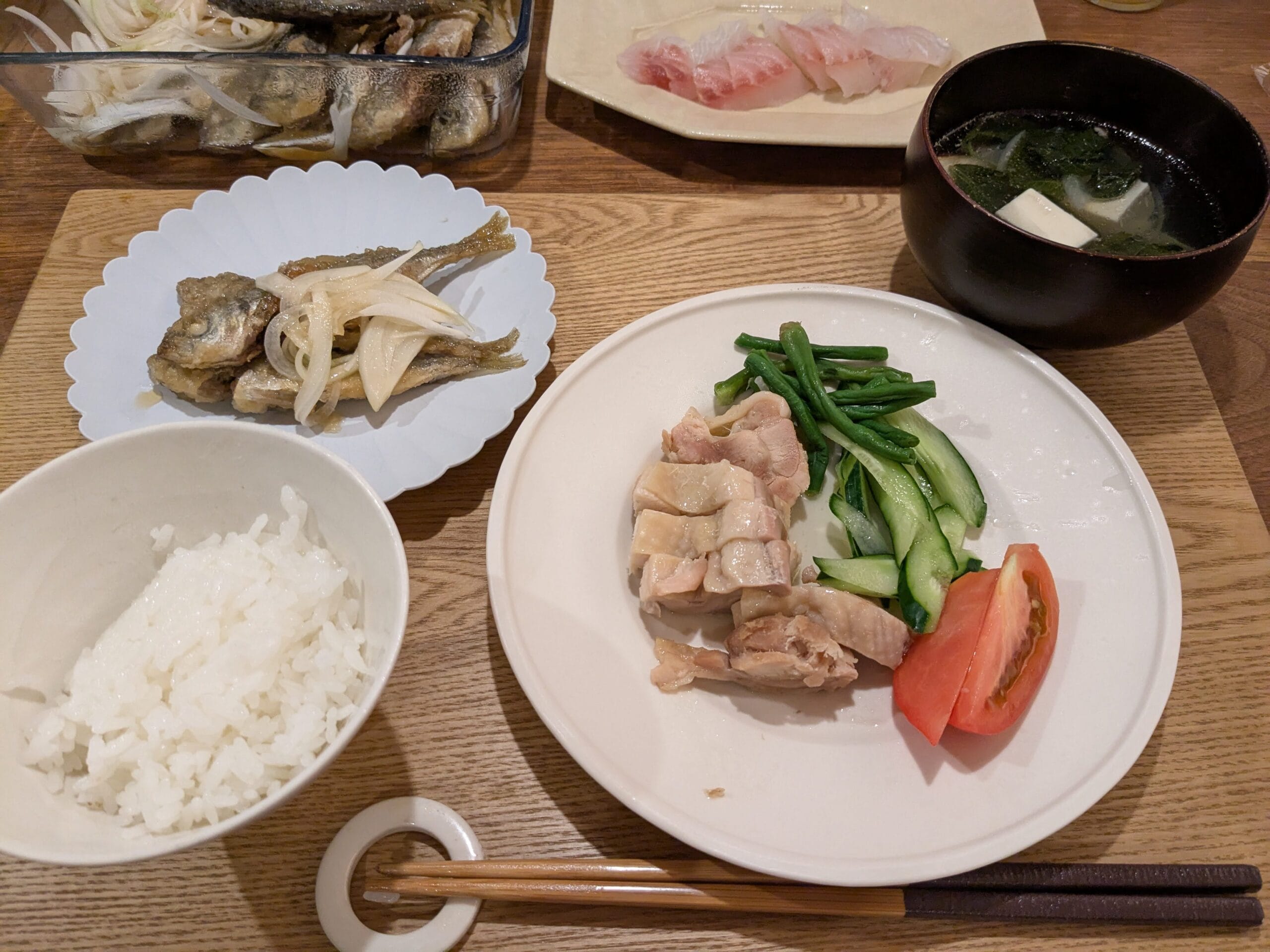 ゆで鶏と鶏南蛮