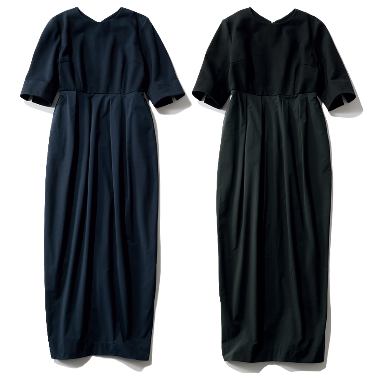 12closet(トゥエルブクローゼット)【洗える】【スカート部分は撥水】【ストレッチ】【高橋夏果さんコラボ】撥水スマートコクーンドレス