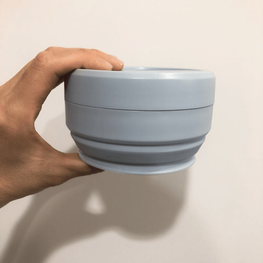 stojo（ストージョ）タンブラー「ビギー 470ml」たたんだところ