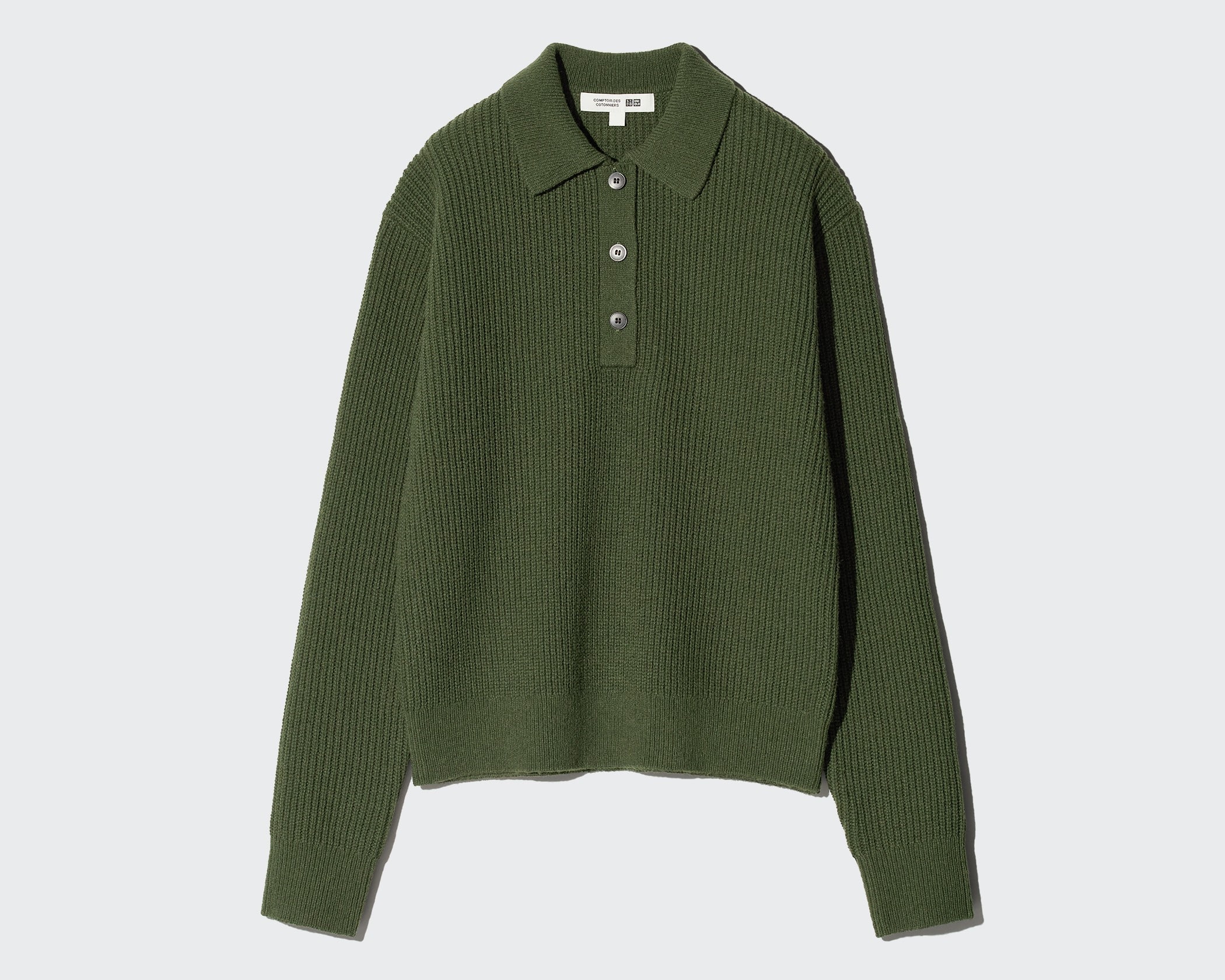 ウールブレンドポロセーター