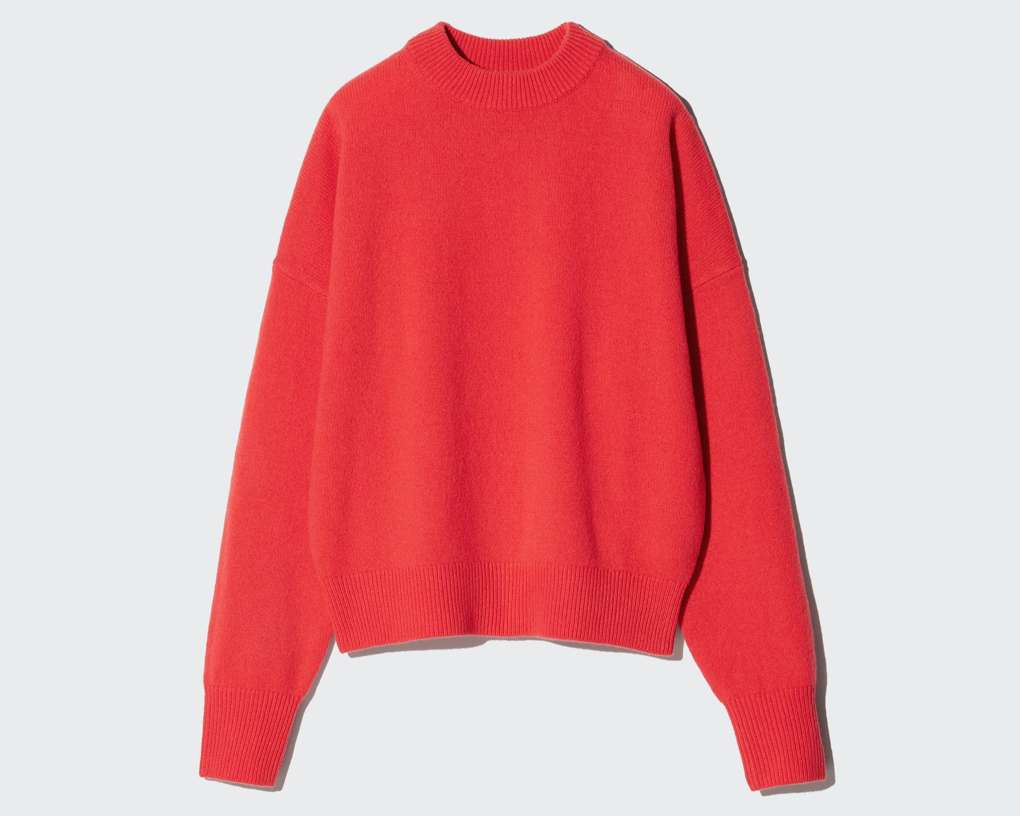 ラムモックネックセーター